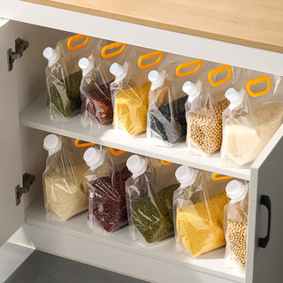 Duopai grain storage box food-grade rice bucket insect-proof and moisture-proof sealed bag household rice vat flour storage tank container 2jin jin equals 0.5kg capacity 10 pieces (free funnel)