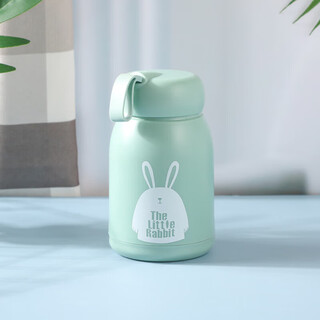 Kaiouli's new mini thermos cup for men and women, exquisite students, simple and portable, cute girly heart ins children's water cup, winter, cute rabbit, random color, water cup, 1 piece 320ml