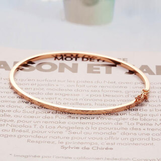 Junkiss pure russian au585 purple gold wide bracelet women's 14k rose gold plated fashion bracelet wide bracelet (approx. 18cm)