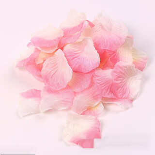 First praise the artificial rose petals for wedding confession decoration, hand-spreading flowers for valentine's day proposal, making romantic wedding room decoration supplies, gradient pink artificial petals (2 packs of about 200 pieces)