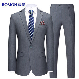 Romon suit men's four seasons slim professional formal suit business groom's suit wedding dress men's clothing