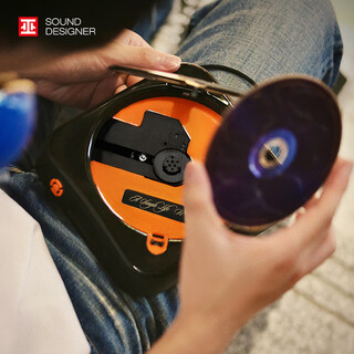 Wupai single life w cd player high-fidelity high-thrust bluetooth gift retro album pure cd player portable black orange