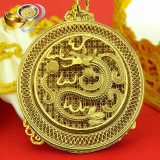 Chuxiao gold package silver mountain ghost pendant real gold package real silver ancient method loach closed mouth solid gold pendant 999 pure gold package pure silver dragon and phoenix rotating pendant 22g