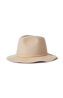 Brixton men's wool felt mid-brim fedora hat retro outdoor all-season light brown x large size