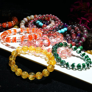 Baozha super red rabbit fur gold strawberry tourmaline bracelet silver titanium crystal tanzanite peter stone purple titanium aurora super seven crystal bracelet purchase into the live broadcast room to purchase and support three days of unreasonable