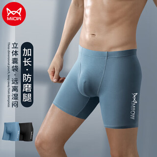 Catman sports underwear men's anti-wear leg lengthened running fitness tight training quick-drying breathable five-point pants 2 pairs 3xl