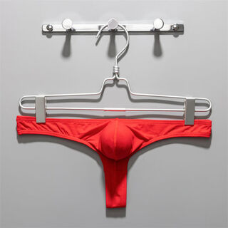 Mu fengqing men's underwear thong cotton t-top breathable u-convex hip-lifting thong cotton underwear men's sexy low-waist underwear red xl