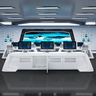 Painted monitoring console, operating console, command center console, studio console, dispatching console, straight curved seating desk, customization of other sizes and colors