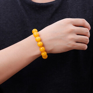Dingying baltic sea natural amber chicken fat yellow beeswax bracelet women's 8-20mm men's bracelet gift 12 20mm balls