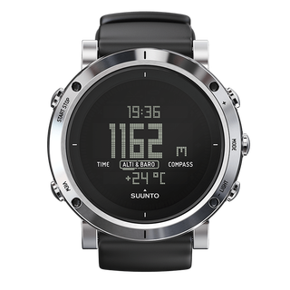 Suunto core core series men's watch outdoor sports quartz watch brushed steel/brushed black silver