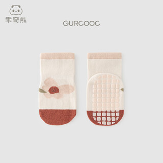 Good bear girl baby cute little socks autumn and winter baby toddler non-slip floor socks children's elastic socks all seasons white 1 pair 6-12 months