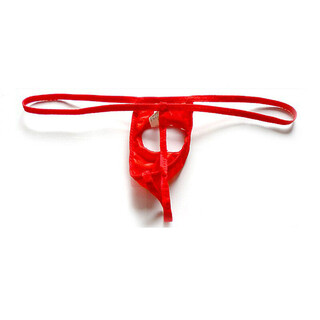 Long night sexy underwear men's underwear sexy open hole g-string men's open crotch-free sexy red