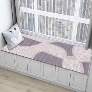 Feather pocket is suitable for all seasons, ins style bay window mat, balcony mat, tatami mat, bedroom floor mat, cute bedside blanket, can be cut and customized. live image. 80x160 cm, suitable for all seasons, can be cut.