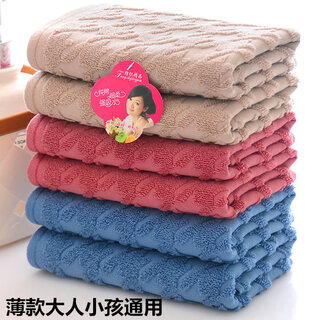 Tiaotiao thin towels pure cotton 100% cotton for adults and children to wash face and bathe at home, soft, water-absorbent, non-shedding, skin-friendly and comfortable 6 pieces (5004) soft, water-absorbent, skin-friendly and non-shedding, 73x33cm single 75g 100% cotton