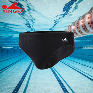 Yingfa men's adult and children's swimming trunks triangle low-waist swimming trunks professional racing training competition swimming trunks boys 9202 9202-1 black s (recommended 1'6-1'7)
