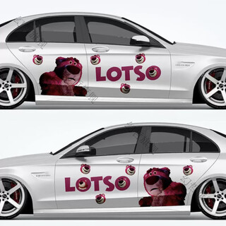 Simple nika sticker car large strawberry bear car sticker car sticker large area body sticker internet celebrity douyin car sticker style 1 driving