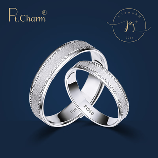 Pt.charm's new product pt950 platinum ring for a lifetime of love for couples. a pair of matte wedding rings for men and women. if the ring is not in stock, it can be customized. 3.5g is an example.