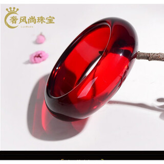 Fat donglai's same style beeswax bracelet baltic natural l natural blood amber red amber women's gift wine red bracelet chicken blood amber bracelet width 24mm inner diameter 67mm
