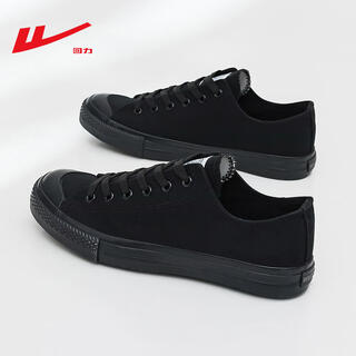 Warrior men's canvas shoes men's new autumn small black shoes men's versatile sports and leisure shoes men's comfortable men's sneakers black black 40