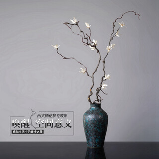 Aesthetic hacker flower arrangement dried flower branches decoration table ornaments home living room furnishings floor-standing real flowers dried branches fake flowers dried branches bouquet two dried flowers and branches with butterfly feathers are more effective and more cost-effective