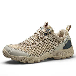 悍途溯溪鞋舒适减震休闲鞋透气运动户外涉水鞋防滑钓鱼鞋 沙色-男 42