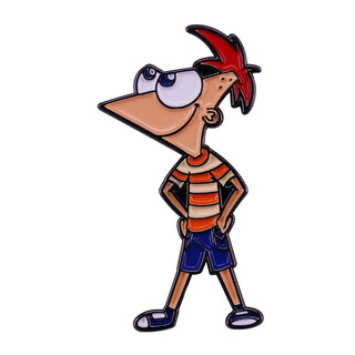 Uhfr phineas and ferb cartoon character brooch