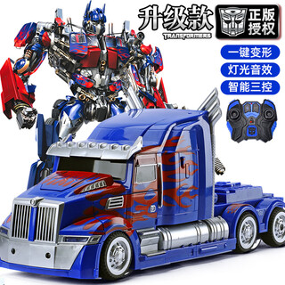 Xiaowu 61 genuine transformers optimus prime remote control car children's robot bumblebee car boy birthday toy voice control gesture transformation optimus prime single electric