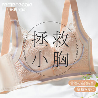 Fentengcare small breasts look bigger lace underwear women's bra without wires push-up breast reduction prevent sagging no empty cup yr