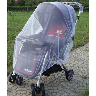 Children's baby stroller mosquito net baby stroller anti-mosquito cover full-cover anti-mosquito universal children's stroller small stroller increased encryption full-cover mosquito net (white ordinary) 1.5 meters