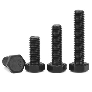 Jinggong 12.9 grade external hexagonal screws, high-strength hexagonal head bolts din933 m4m5m6m8m10m12m16 m6 50 pieces, screw length 16mm (full thread)