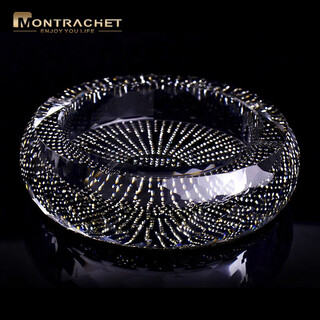 Montrachet diamond-encrusted crystal glass ashtray creative personality trend fashion home living room office european large 18 cm starry ashtray