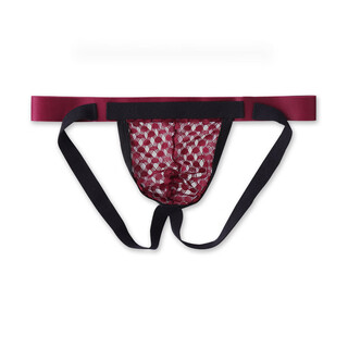 Confidential delivery men's double-butt underwear sexy thong mesh hollow transparent gay underwear fully exposed buttocks lifting gay fashion sexy underwear color xxl