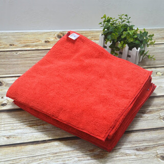 Yiran housekeeping cleaning towel thickened microfiber rag kitchen cleaning cloth wiping tables and chairs absorbs water and is not easy to shed hair with lanyard 5 red thickened plush 30*30cm with lanyard