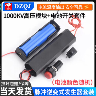 Dzqj arc pulse dc 400/1000kv pulse inverter generator ignition coil module 1000kv high voltage module + battery switch kit (recommended)