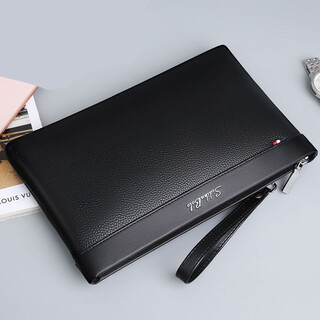 Qingou new men's handbag soft genuine leather clutch bag first layer cowhide clutch bag envelope bag casual bag large capacity sdn 8008 genuine leather small size