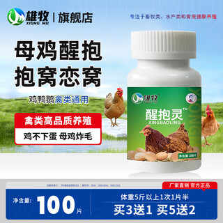 Xiongmu wakes up hens to wake up non-roosting chickens, ducks, geese, nesting nests, lying on the nest and hatching eggs, breeding feed additives 2 bottles