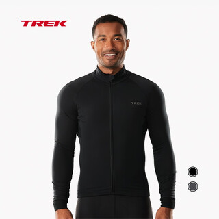 Trek circuit thermal men's multifunctional stretch breathable warm fleece long sleeve cycling jersey black s