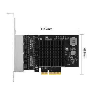 Lekuo 4-port 2.5g network card pci-erj45 electrical port server e-sports adaptive gigabit network adapter soft routing pex diskless boot