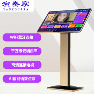 Performer's karaoke machine home all-in-one machine 2025 new touch screen karaoke station smart ktv million song library wifi network home theater karaoke equipment hd jukebox 24-inch new smart karaoke machine 60 million cloud music library aluminum alloy floor model 500g hard drive can store 10,000 songs