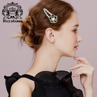 Royal sasa royal salsa hair clip side clip bangs clip women's forehead high-end leather duckbill clip trendy back of the head hair clip