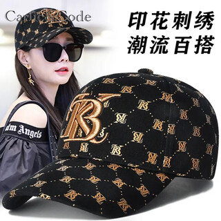 Carfie&Code香港潮牌新款棒球帽子男女款鸭舌帽刺绣休闲百搭时尚街头遮阳帽 712黑色 可调节