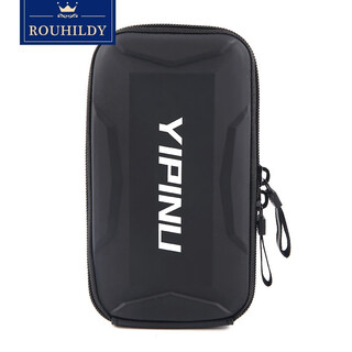 Rouhildy running mobile phone arm bag outdoor sports equipment men's and women's wrist bag arm cover anti-fall outdoor mobile phone bag waterproof fitness black