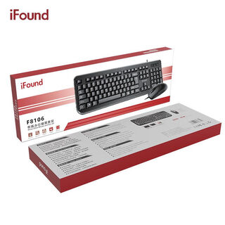 Founder ifound founder technology f8106 wired keyboard and mouse set usb external notebook desktop computer universal wired f8106 keyboard + mouse set