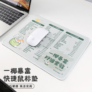 镭拓（Rantopad）H1+ 办公快捷键鼠标垫电脑WPS常用快捷键桌垫小号 一椰暴富