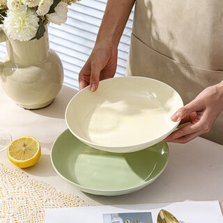 Persson cream style ceramic plate dish plate household bowls and tableware underglaze color high-end dinner plate cream 8 plate 2 pack