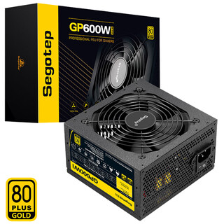 Xingu (segotep) gp600w black gold version power supply (80plus gold medal/japanese capacitor/temperature controlled fan/wide desktop computer main case power supply)