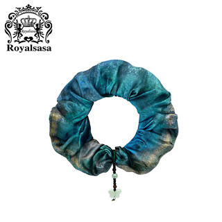 Royal sasa royal salsa hair accessories dark satin artistic head flower high-end sweet niche handmade large intestine hair ring