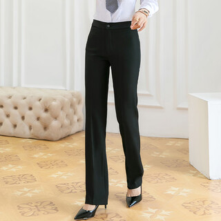 Troman no-iron trousers women's professional overalls straight trousers for work women's trousers formal work trousers black