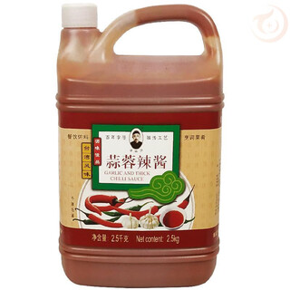 Keju pan ruiyuan garlic chili sauce garlic chili sauce large barrel low-calorie oil-free chili sauce low-fat chili sauce garlic commercial 2.5kg