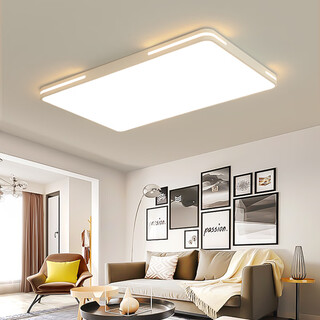 Jiavos led ceiling lamp bedroom lamp living room lamp simple modern atmosphere ultra-thin round nordic restaurant balcony aisle lamp horizontal line white 90*60 white light